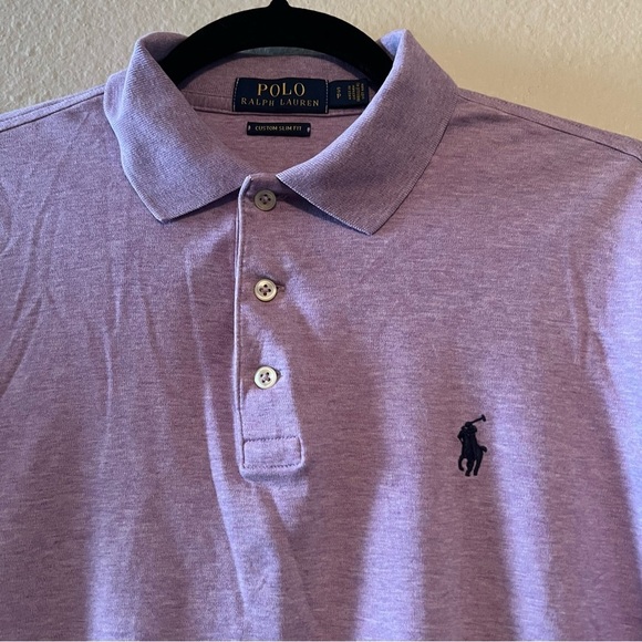 Polo Ralph Lauren Lavender Polo Shirt custom slim fit size small - Picture 3 of 5